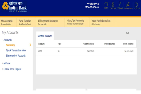 Choose either view and transaction or view facility