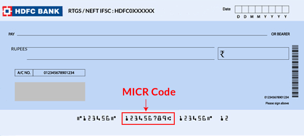 Where to locate MICR Code on Cheque book?
