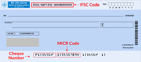 Bank of Maharashtra Cheque book