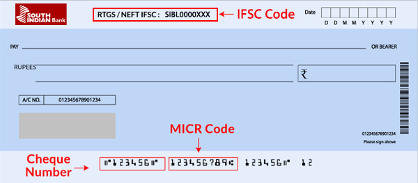 South Indian Bank Cheque Book