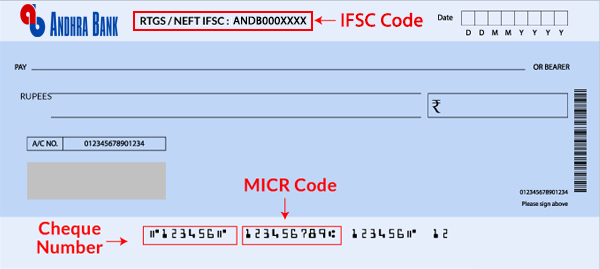 Andhra Bank Cheque Book